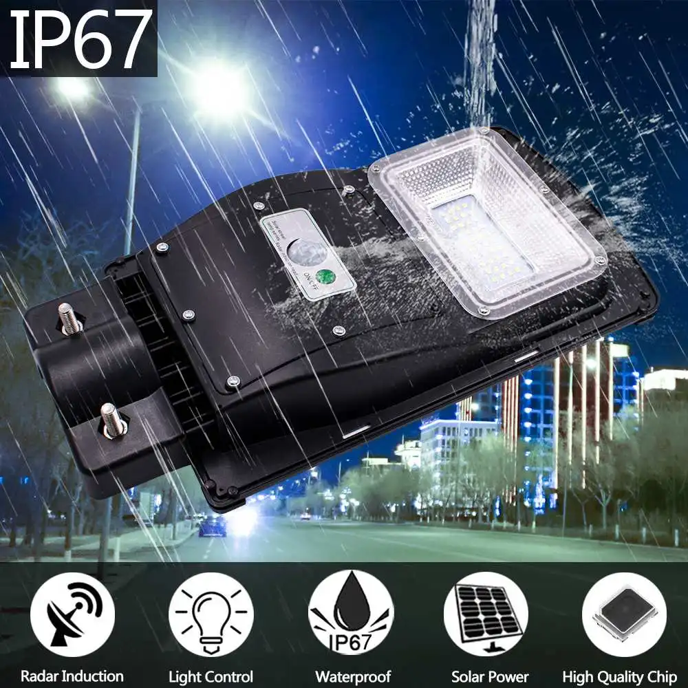 40 Вт светодиодный настенный светильник IP65 солнечный уличный свет+ радар PIR датчик движения 2 в 1 наружний прожектор заливающего света сад виллы освещение