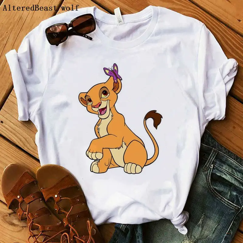 Hakuna Matata t shirt women printed cartoon harajuku the lion king vogue T-shirt Summer casual short sleeve fashion tops tee