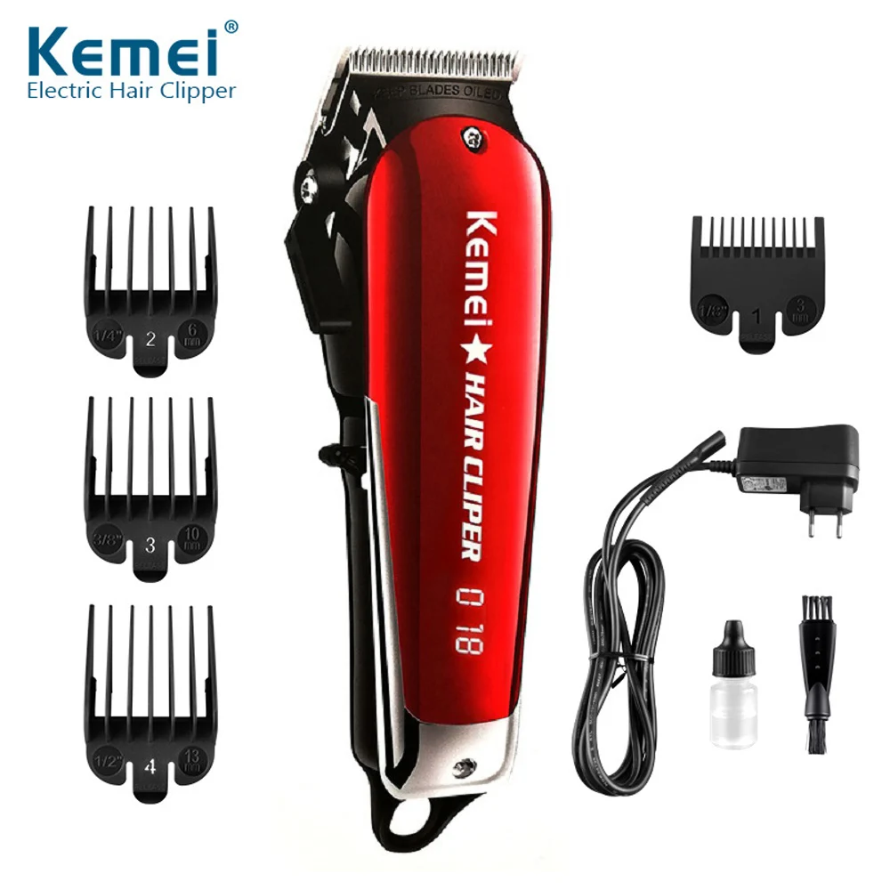 Günstige Kemei Professional Hair Trimmer Starke Elektrische Haar Clipper Rasierer Haar Rasieren Maschine Haar Schneiden Bart Elektrische Rasiermesser