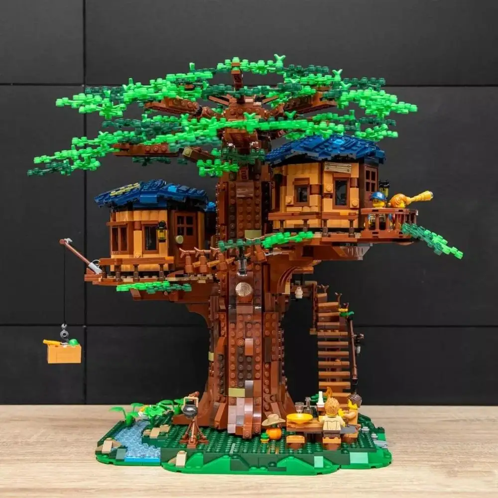 Дом на дереве сакуры идея серии MOC совместим с Iego 21318 строительные блоки кирпичи развивающие игрушки рождественские подарки
