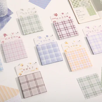 

40 Sheets/pack Grid Memo Pad Journal DIY Decoration Base Material Paper Collage Scrapbook Stationery Back To School