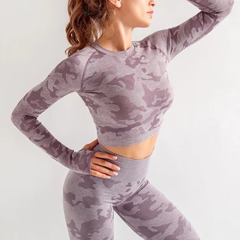 

Yoga Set Women Seamless Fitness Yoga Bra Sport Bra Camouflage High Waist GYM Leggings Pants Fitness Suit Workout Leggins