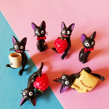 

1Pcs/black cat/miniatures/lovely cute/fairy garden gnome/moss terrarium decor/crafts/bonsai/figurine/diy supplies