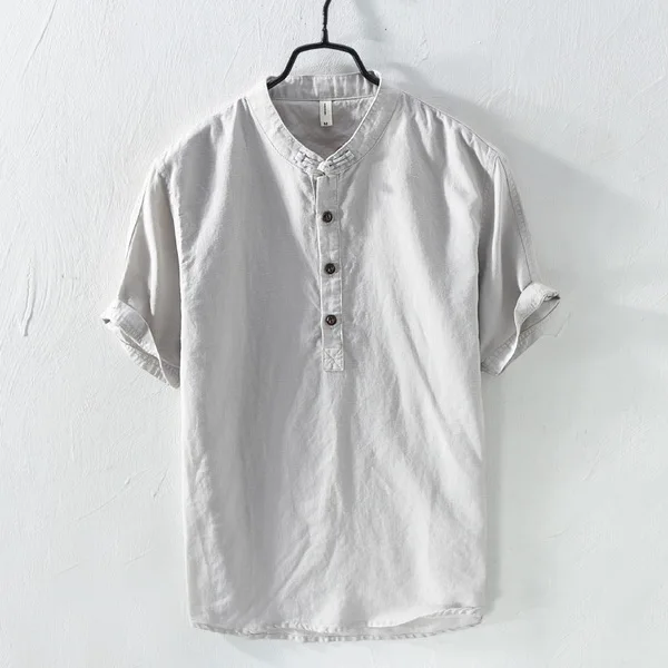 gray M-4XL летние зеленые рубашки мужские брендовые рубашки для мужчин рубашки с коротким рукавом мужские топы Модные удобные рубашки мужские топы chemise - Цвет: gray