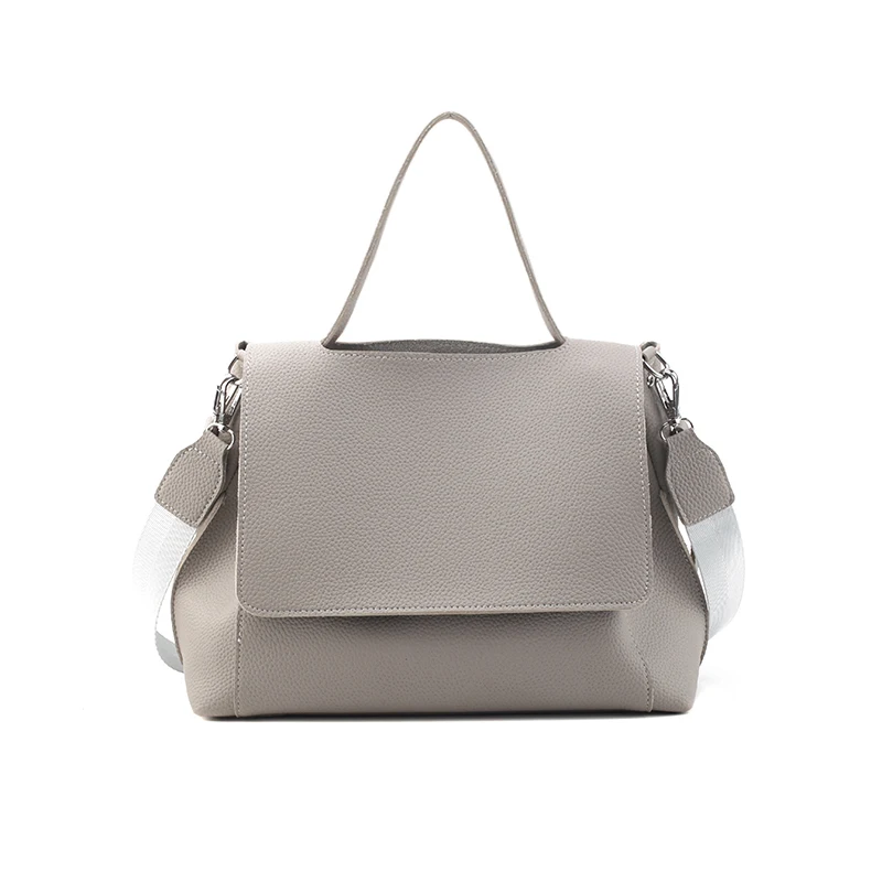 Элегантная женская сумка модная новая качественная женская дизайнерская сумка из искусственной кожи Большая вместительная сумка через плечо - Цвет: Серый