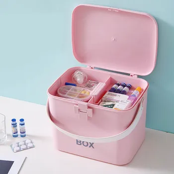 

Portable Large Capacity Emergency Medicine Box Container Storage Multi Layer Drawer Waterproof First Aid Kit Durable Organizer