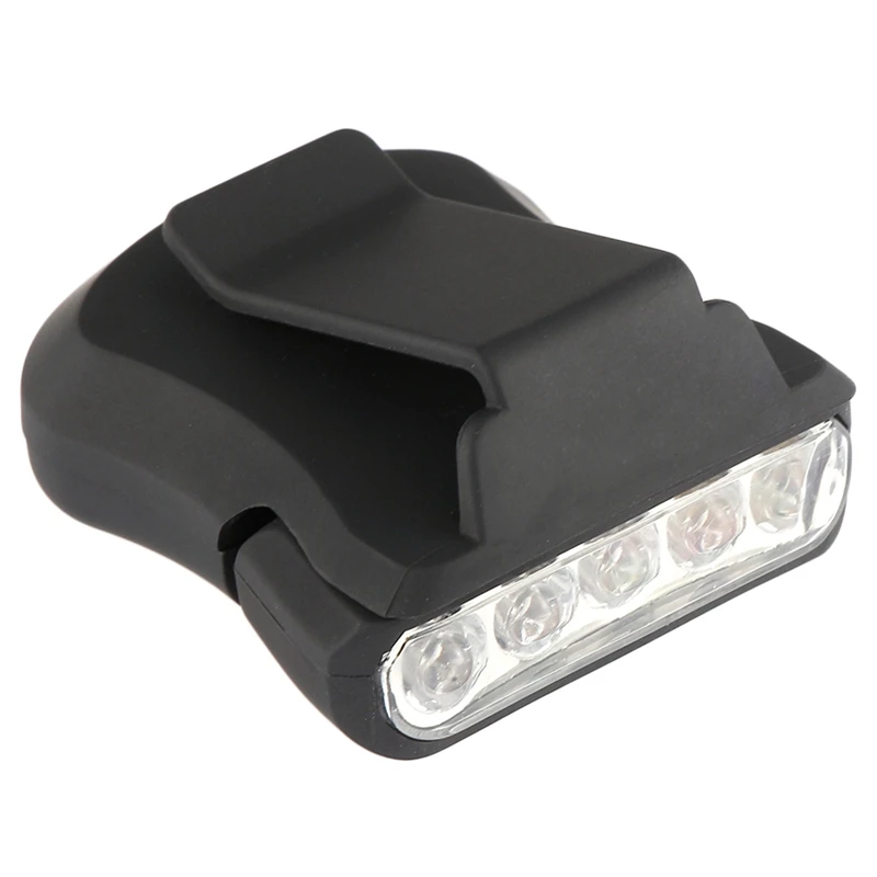 

5 Led head light lamp Cap Light 90 Degree Rotatable Clip-On Hat Light Hands Free Bright head light lamp Lanterna Camping Cycli#8