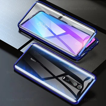 

360 Magnetic Adsorption Metal Glass Case For Xiaomi Mi 9 Lite Note10 9T Pro Cases On Redmi Note 7 8 8t K30 K20 Pro Back Cover