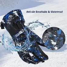 Зимние лыжные перчатки ветрозащитные водонепроницаемые походные теплые зимние лыжные перчатки для мужчин и женщин