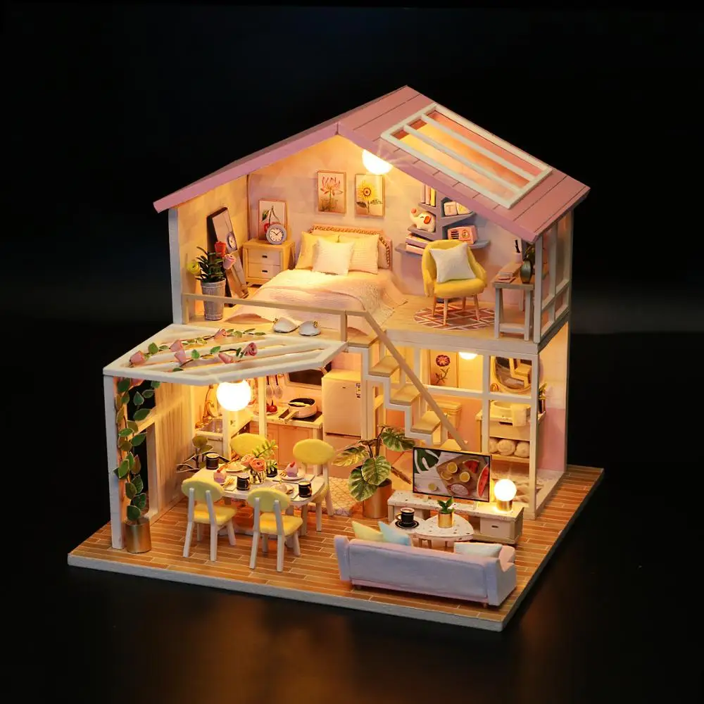 Dollhouse Miniature Retro Simulation Furniture Model Toys for Doll House DePLCA 
