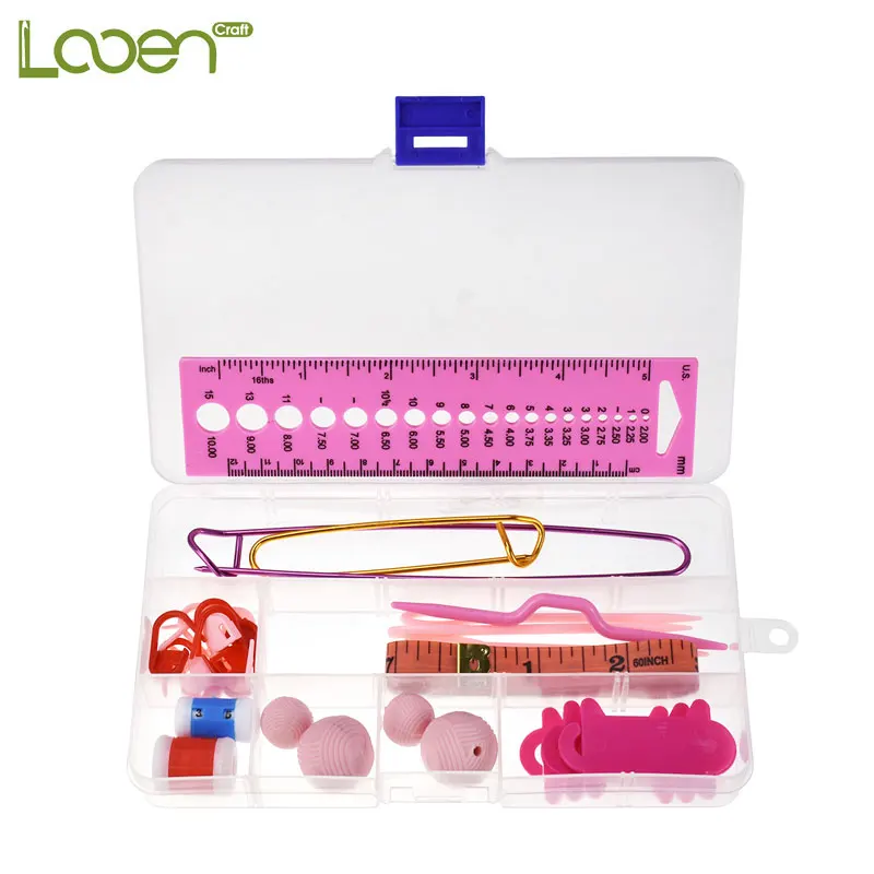 Looen 31 шт/лот DIY декоративный набор инструментов для вязания крючком и спицами стежка маркеры комплект ручная работа швейные инструменты аксессуары