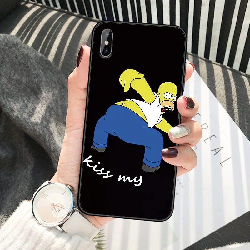 Забавный мультяшный чехол для телефона Ass Simpsons huawei p20 p30 lite Pro P smart Plus mate 10 Y9 2019 Honor 8x |