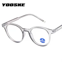 YOOSKE синий светильник, блокирующие очки для женщин и мужчин, винтажные круглые оправы для очков, игровые компьютерные очки, очки
