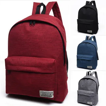 

Women Men Canvas Backpack School Book Bags Teenage Girls Travel Hiking Bag