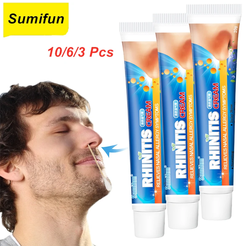 

10/6/3 Pcs Rhinitis Sinusitis Treatment Ointment Refresh Nose Cold Cool Oil Relief Nasal Congestion Runny Nose Plaster Rhinitis