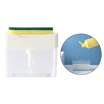 

Dish Washing Soap Dispenser w/ Sponge Holder for Countertop Instant Refill