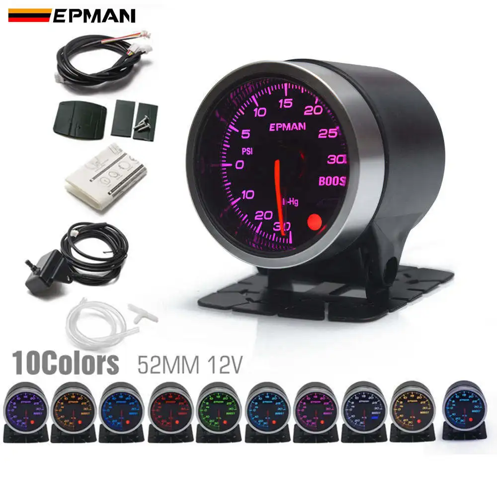 EPMAN 2 &quot52 мм Автомобильный цифровой многоцветный измеритель дыма PSI Turbo +