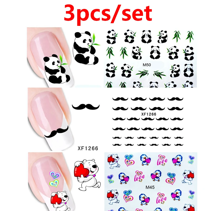 2/3 шт наклейки для ногтей, Водные Наклейки, смешанные цвета, Цветочные наклейки для ногтей, для поделок, переводные наклейки для маникюра, украшения для ногтей - Цвет: Style 9
