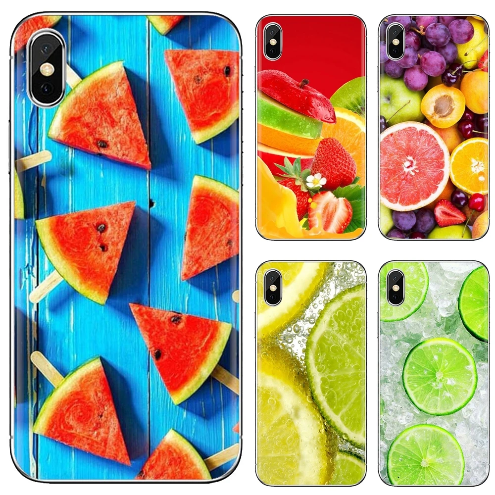For Huawei P8 P9 P10 P20 P30 P Smart 2019 Honor Mate 9 10 20 8X 7A 7C Pro Lite Soft Case Cover orange watermelon Fruits lemon | Мобильные