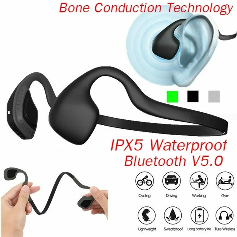 ZANGE Bone Conduction Bluetooth наушники беспроводные bluetooth с микрофоном титановые открытые