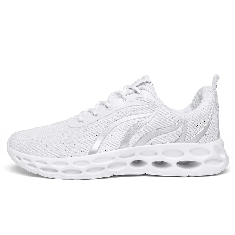 White 8188 OdoRola/мужские модные кроссовки больших размеров; повседневные спортивные кроссовки; легкая уличная прогулочная обувь; сетчатые кроссовки; обувь для отдыха - Цвет: White 8188