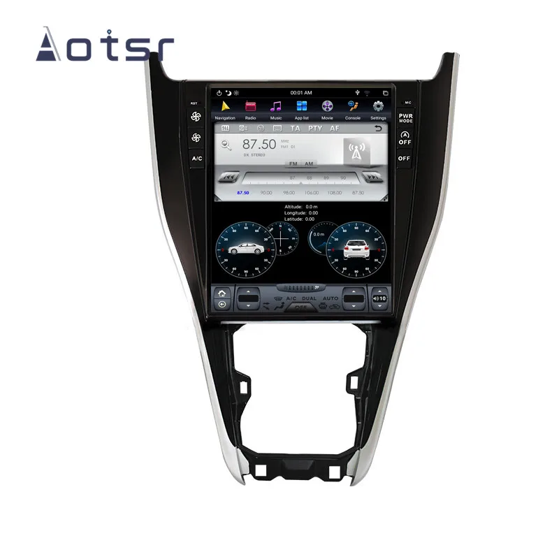 Android 8,1 Tesla стиль DVD мультимедийный плеер gps навигация для toyota harrier 2013+ автомобильный Радио плеер Авто Стерео головное устройство NAV