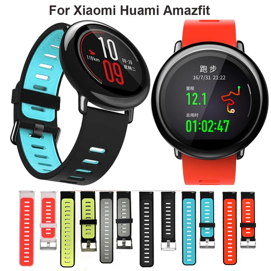 Силиконовый ремешок для часов оригинальных Xiaomi Huami Amazfit Stratos 2 2S mart спортивный