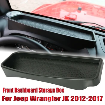 

Car Front Dashboard Storage Box Tray Trim Car Organizer No Drilling For Jeep Wrangler JK 2012-2017 Accessories