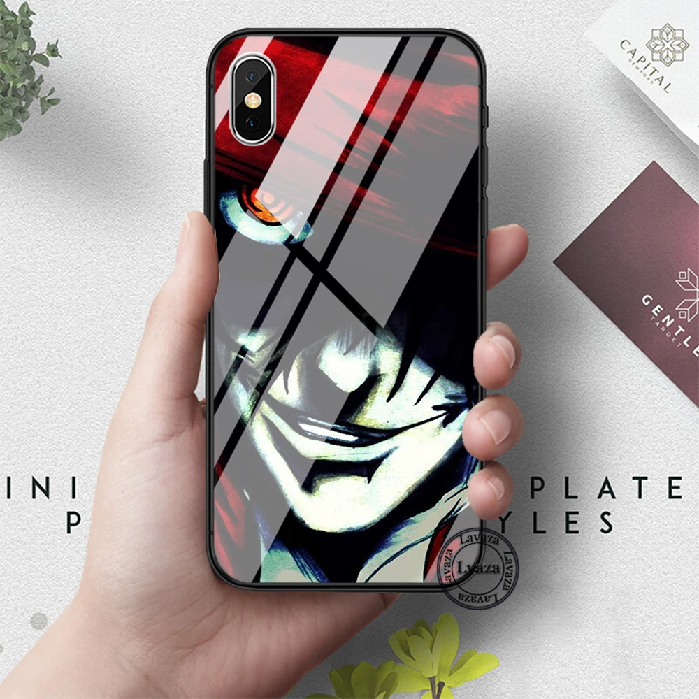 TG4 28d аниме Хеллсинг Алукард веер стеклянный чехол для телефона для Apple iPhone 11 Pro XR X XS Max 6 6S 7 8 Plus 5 5S SE - Цвет: TG4