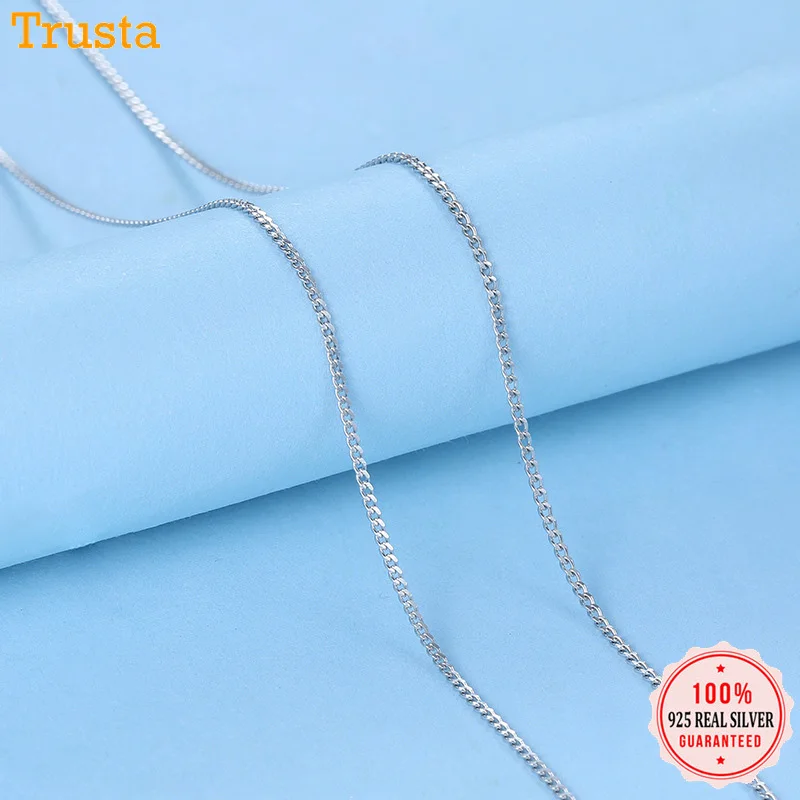 Trustdavis 925 пробы Серебряные ювелирные изделия простой ключица цепочка короткое