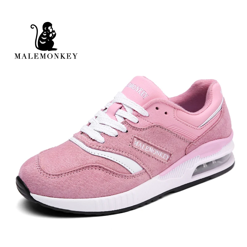 Pink Модная повседневная обувь; женские кроссовки на платформе; кожаная женская дышащая и мягкая обувь на шнуровке с круглым носком; Zapatilla Mujer - Цвет: Pink
