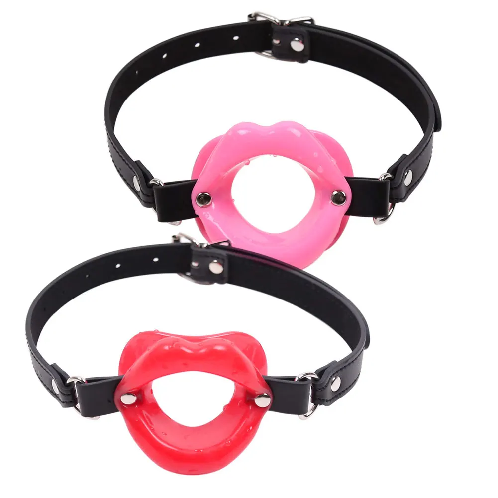 Фетиш кожаные резиновые губы уплотнительное кольцо открытый рот кляп Связывание