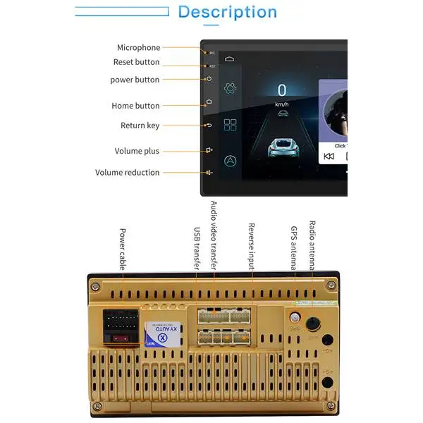 Android 8,1 WiFi gps навигация 7 дюймов 2Din четырехъядерный автомобильный стерео MP5 плеер FM радио