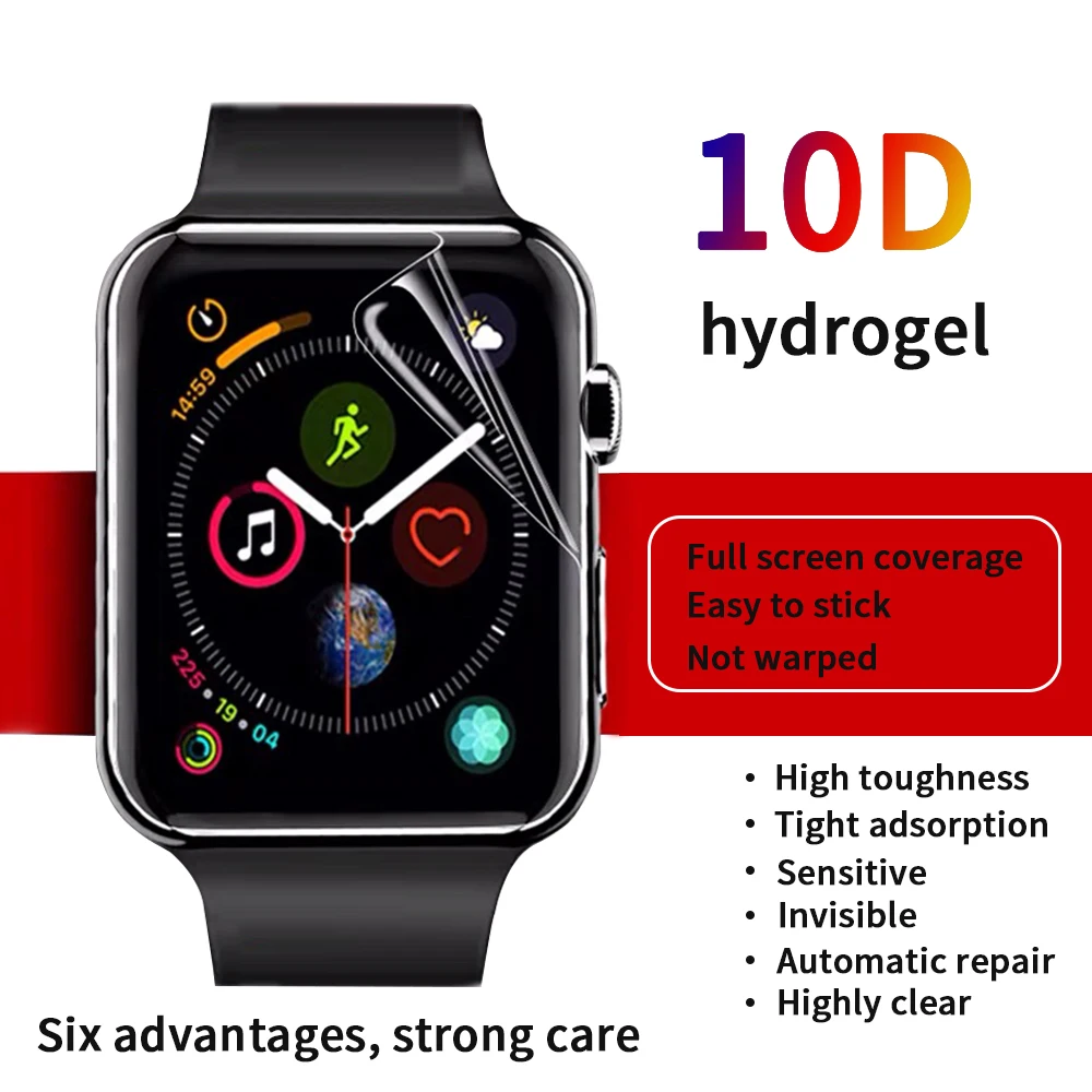 Защитная пленка для экрана прозрачная защитная на весь экран iWatch 54 40 мм/44 мм Apple