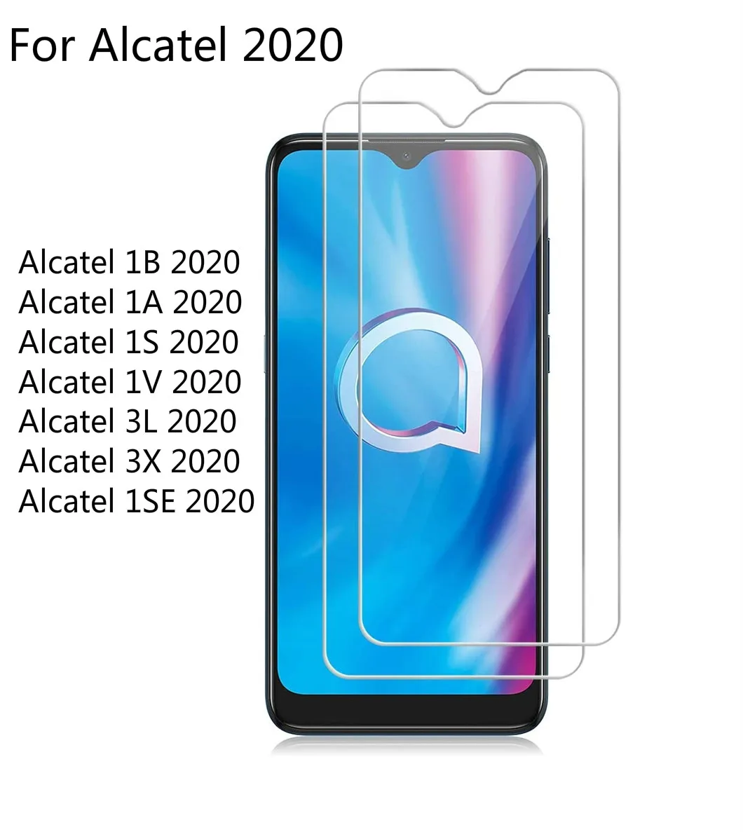 2 шт. закаленное стекло для Alcatel Работает с любым оператором, 1B 1A 1S 1V 3L 1SE 3X 2020 Экран протектор 2.5D с уровнем твердости 9H для Alcatel Работает с любым оператором, 2020 защитная пленка, стекло|Защитные стёкла и плёнки| | АлиЭкспресс