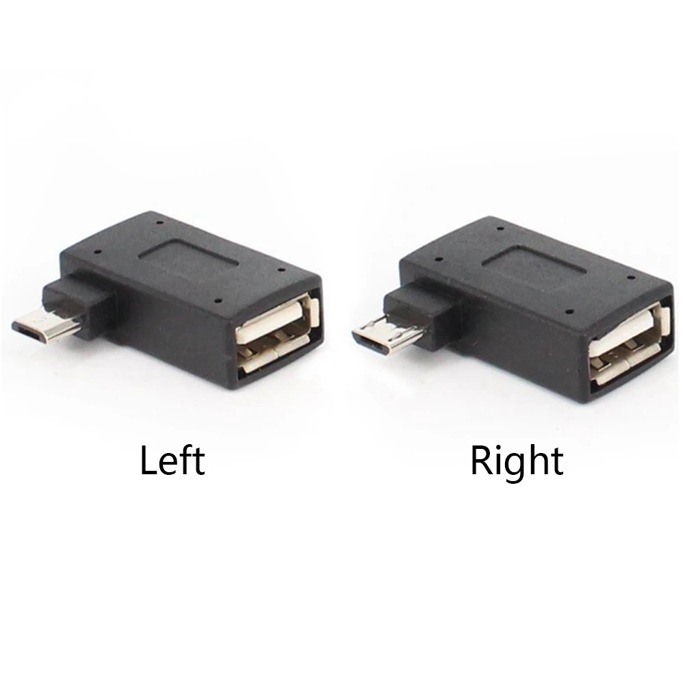 USB 2,0 90 градусов левый/правый хост угол микро OTG конвертер для телефона/адаптер планшета