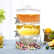2-Слои 3.5L сок для охлажденных напитков лимонада, предназначено для холодильной камеры для напитков держатель краны Большой Ёмкость бар контейнер Кухня инструменты Dinkware