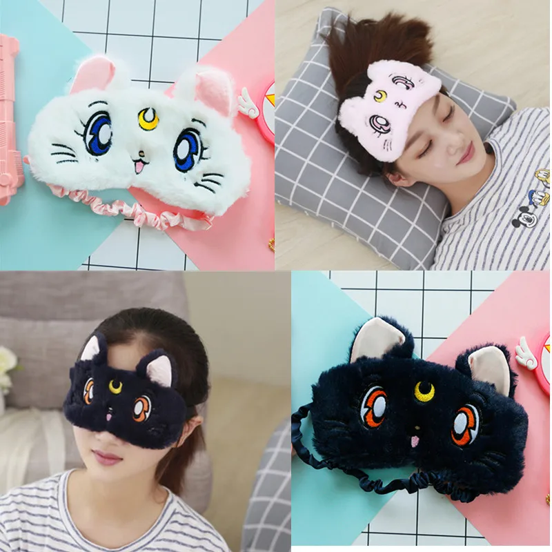 Милая 3D маска для сна с кошкой, натуральная маска для сна, маска для век, повязка на глаза, Мягкая повязка на глаза, повязка на глаза для путешествий, повязка на глаза