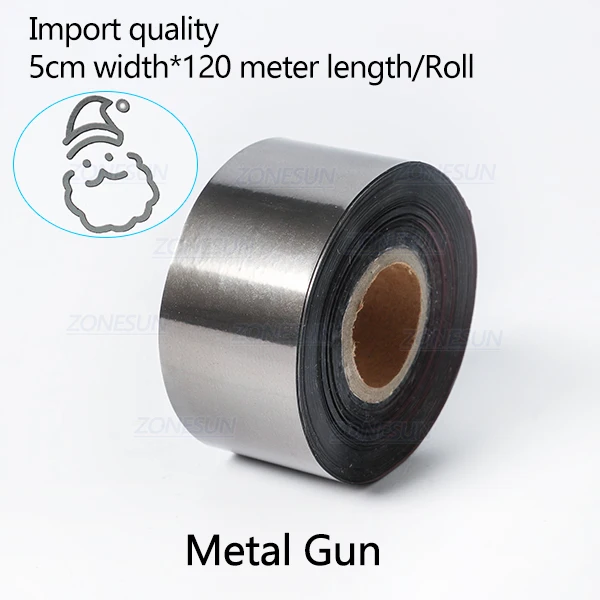 metal gun ZONESUN 5 см рулонов золото серебро Горячая фольга тиснение бумаги ремесло бумага имитация медной фольги бумага для термопресса машина передачи - Цвет: metal gun