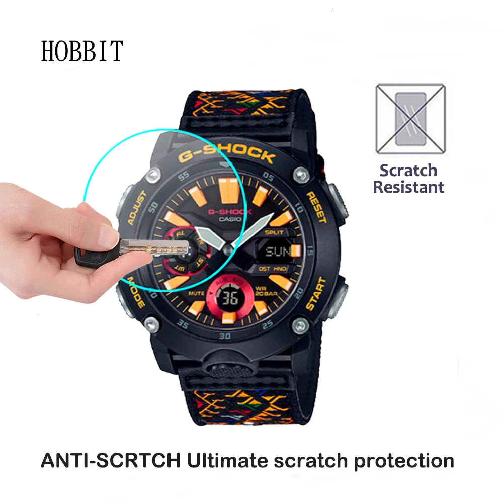 2 упаковки 0,3 мм 2.5D Закаленное стекло для Casio GA-2000BT-1APR защита экрана часов для Casio GA-110CR прозрачное HD Стекло против царапин