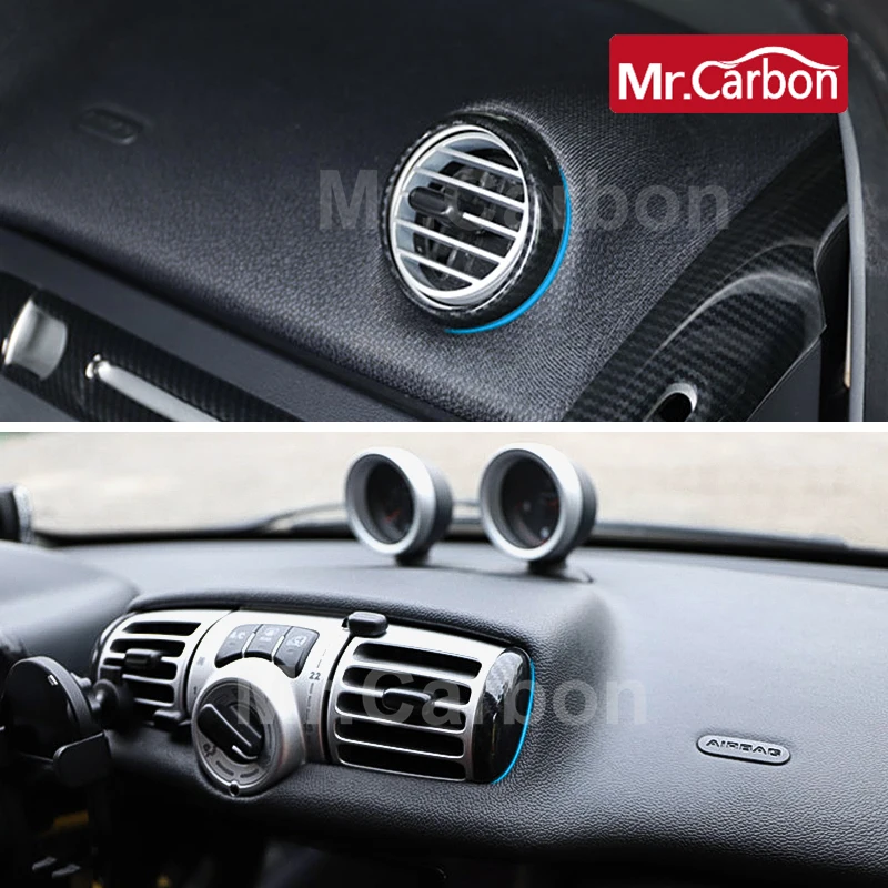 Carbon Stil Auto Innenraum Modifikation Schutz Dekoration Zubehör für  Mercedes Smart Old 451 Fortwo Autoteile Aufkleber - Automotive Interior S
