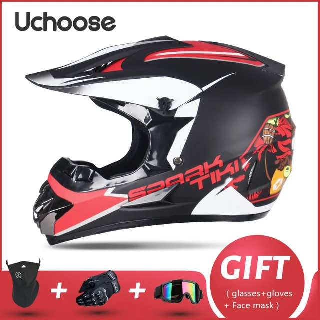 Professional Motorcycle Helmet Off-road Helmet Downhill DOT Racing Motocross Casque Moto Helme3 Free Gift Suitable For Kid 12
