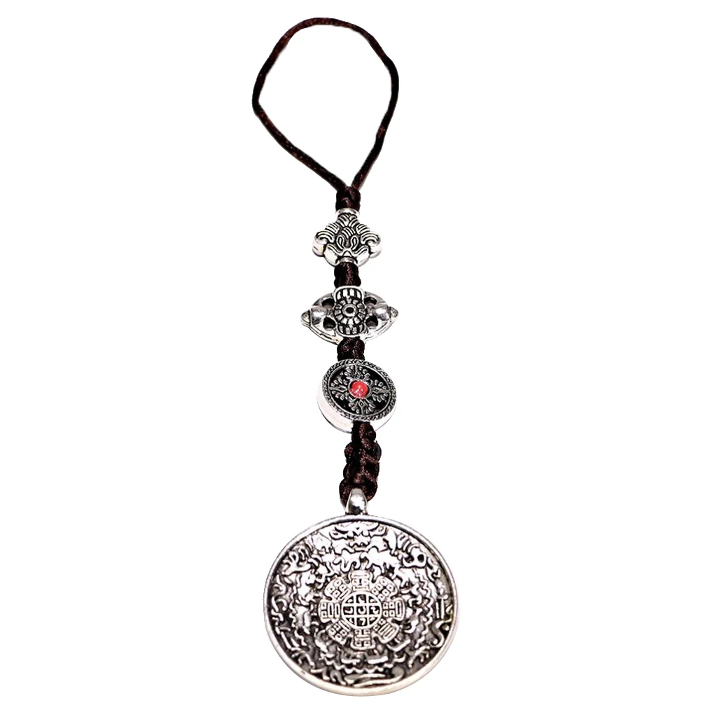 Tibetan Shamans Eight-Trigrams Copper Mirror for Home Office Good Luck L