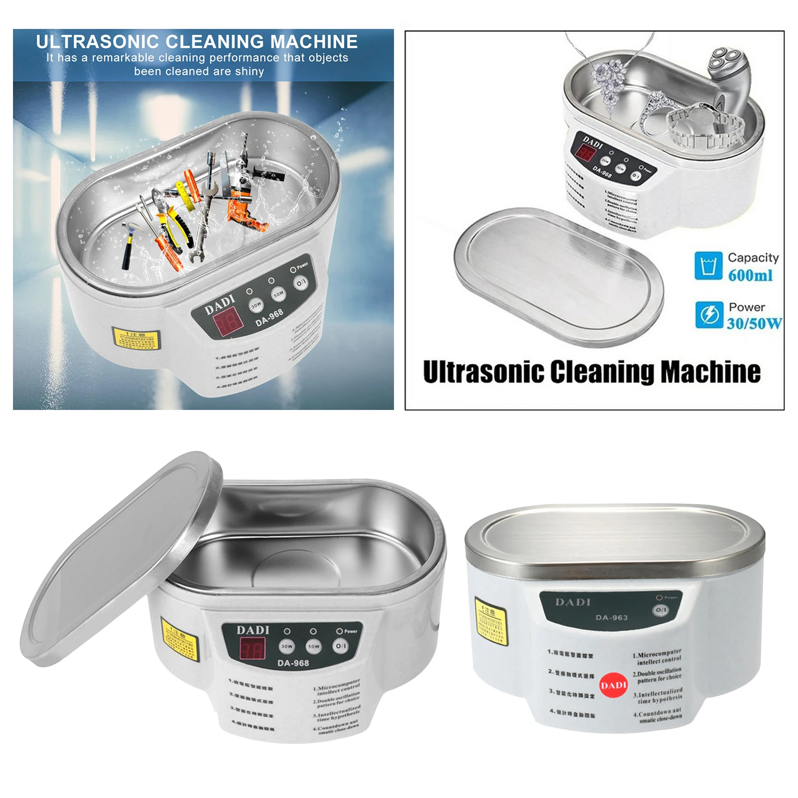 Limpiador ultrasónico profesional de joyas para anteojos, anillos, monedas, joyería, cocina, máquina limpiadora ultrasónica Industrial para el hogar