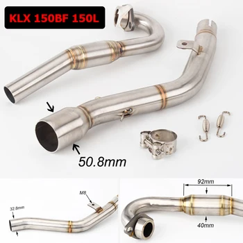 

KLX150 51mm Slip-on exhaust headers front pipe elbow muffler link pipe off-Road Vehicle escape moto for Kawasaki KLX 150BF 150L