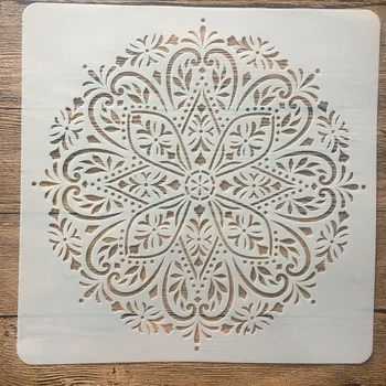 

30x30cm Large Mandala Wheel Decorative Stencil Stencils Wall Scrapbook Coloring Book Embossing Album mandala stencils