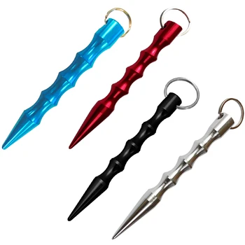 

Creative Black Metal Kubaton Keychain / Keyring Pair for Pressure Tip Self Defense Keychain Girlfriend Gift