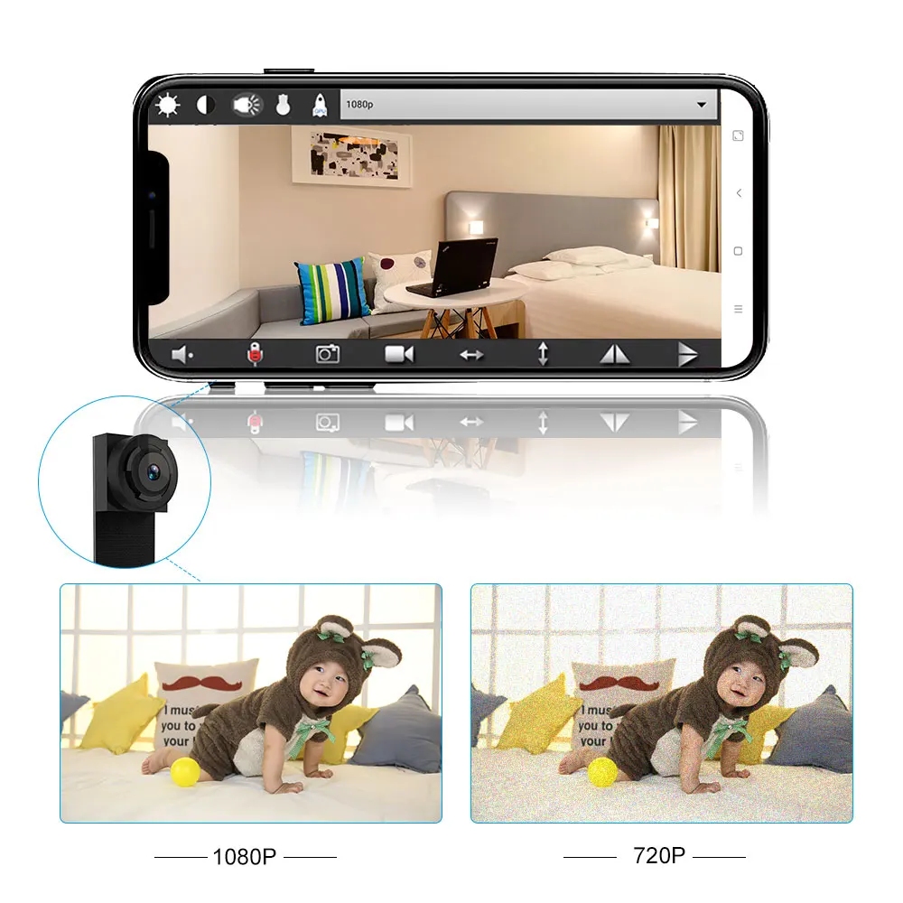 1080P Мини Wifi Беспроводная камера видео запись сигнализация-Электронная почта безопасности камеры Объектив Системы запчасти