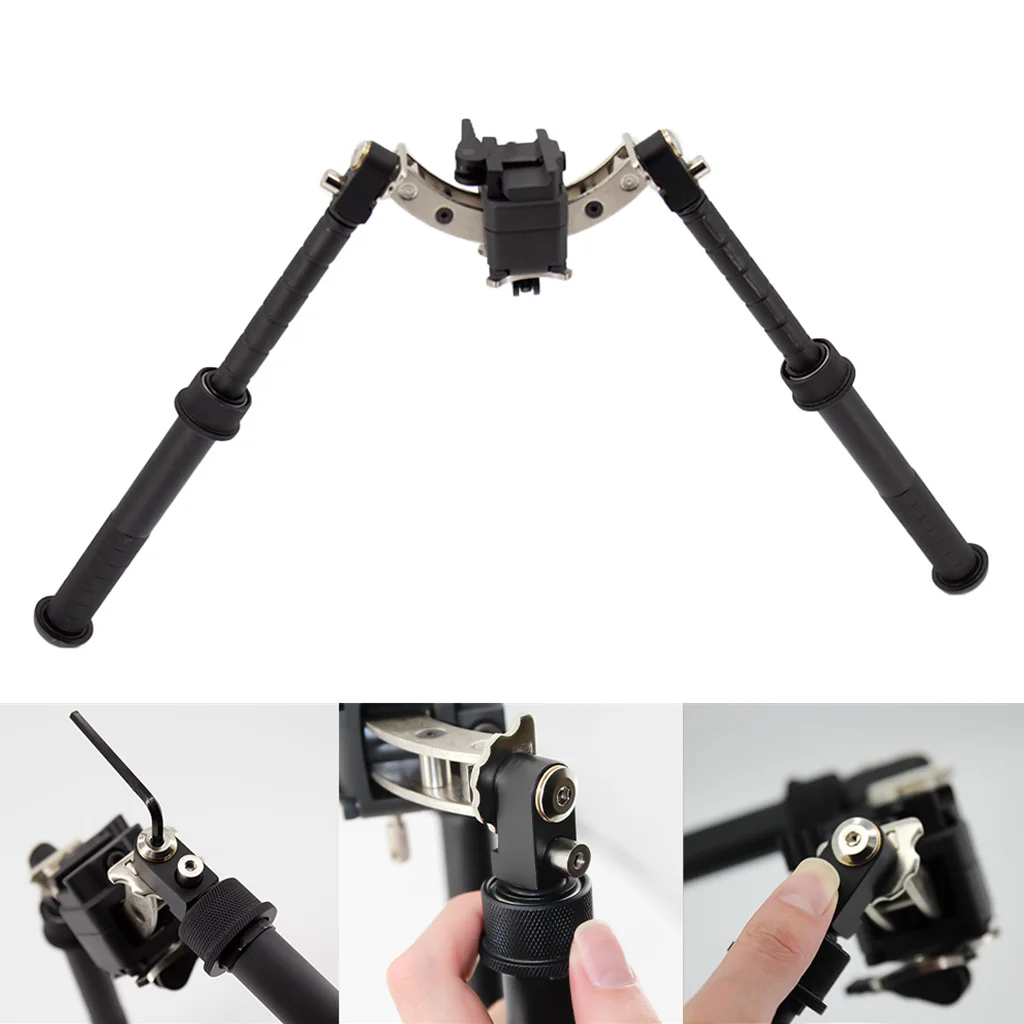 Tactical Rifle Bipod 6.5"9" V10 Adjustable Bipod Hunting Aluminum