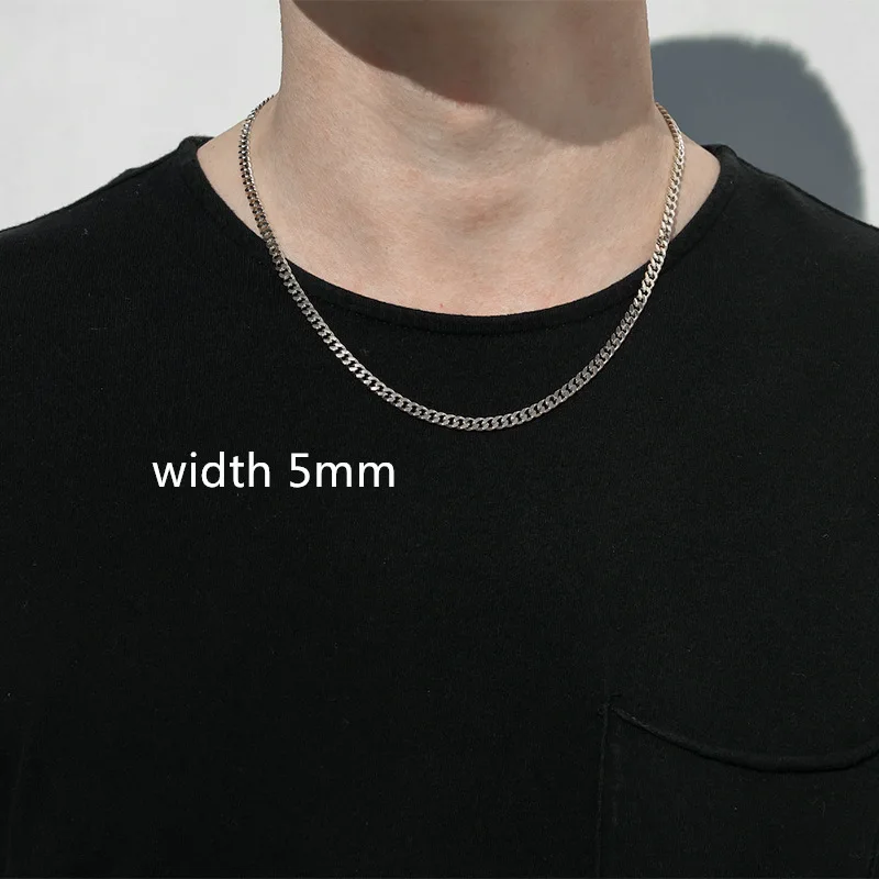 Rope Cuban Chain Necklace Men 2021 Fashion Temperament Stainless Steel Choker Link Chain Necklace For Men Jewelry Gift 